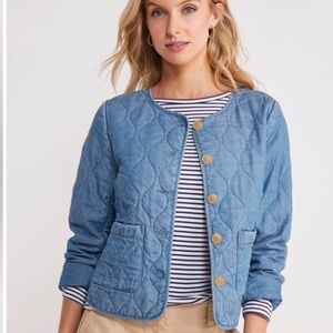 Vineyard Vines Denim Like Chambray Quilted Jacket (NWT)